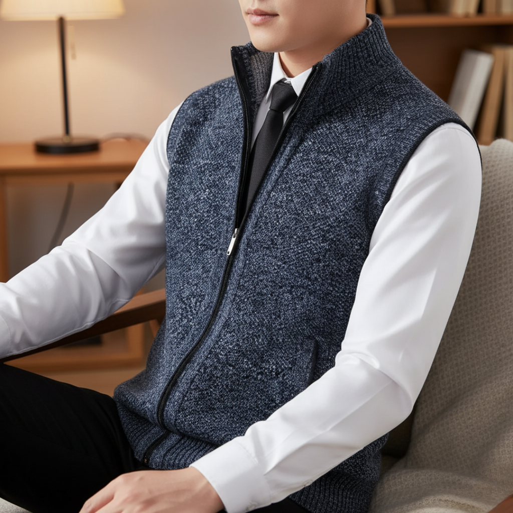 Gilet zippé léger et isolant pour homme – coupe ajustée