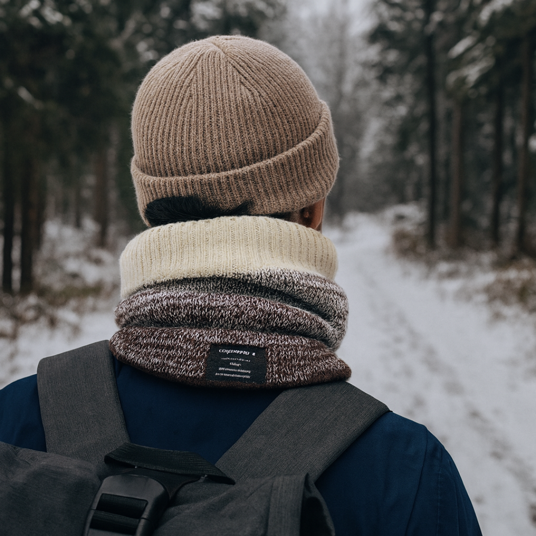 Fleecegefütterter Strick-Schlauchschal – Thermischer Winter-Schalwärmer