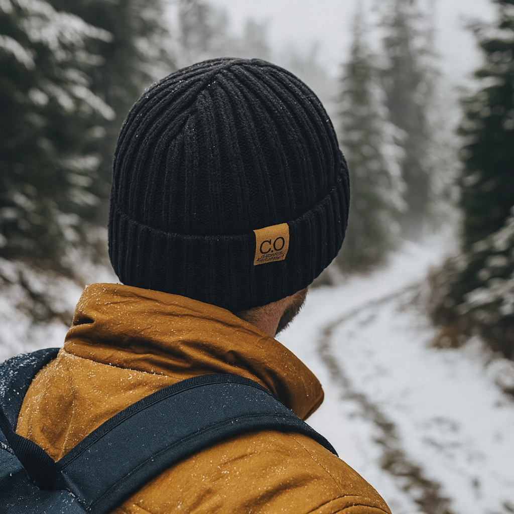 Unisex-Strickmütze für den Winter mit Fleecefutter – warme Thermo-Skullcap