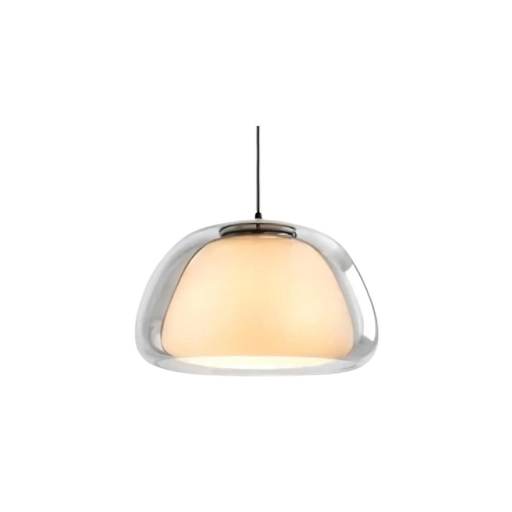 Lunara | Double Glass Dome Pendant Light With Soft Glow