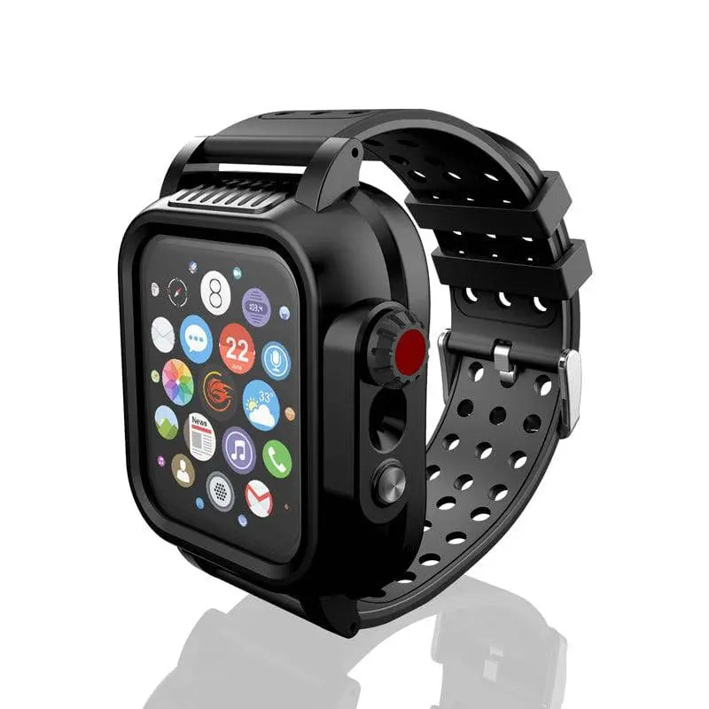 Silikonerem og etui til Apple Watch 42/44 mm Series 6/5/4/SE