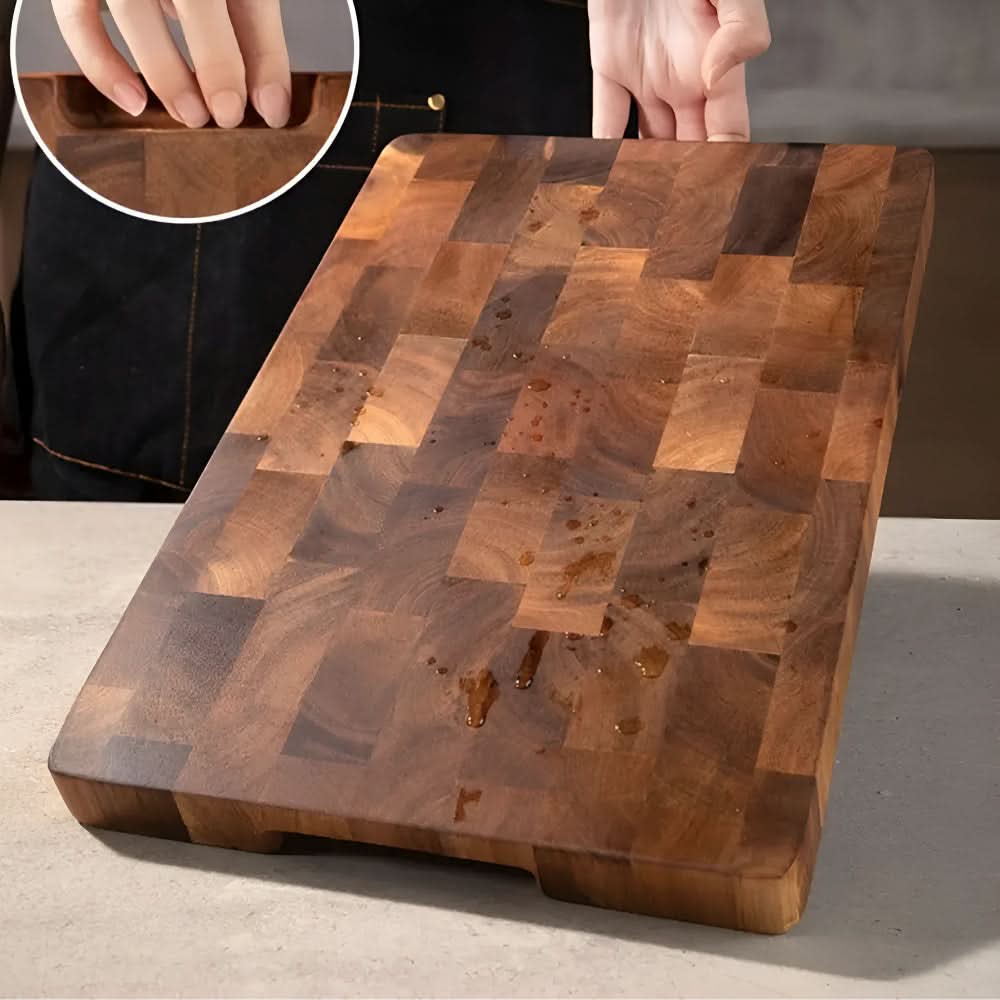 EverWood Acacia Wood Chopping Board — Antibacterial, Moisture Resistant Surface, Elegant and Durable