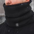 Strikket halsvarmer med fleecefôr - termisk vinterhals i to lag for løping, fotturer og pendling i kaldt vær | 2-pakning unisex-halsvarmere