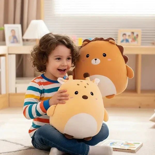 CuddleNest-pehmoeläintyyny – puristeltava, kompakti 40 cm:n koko