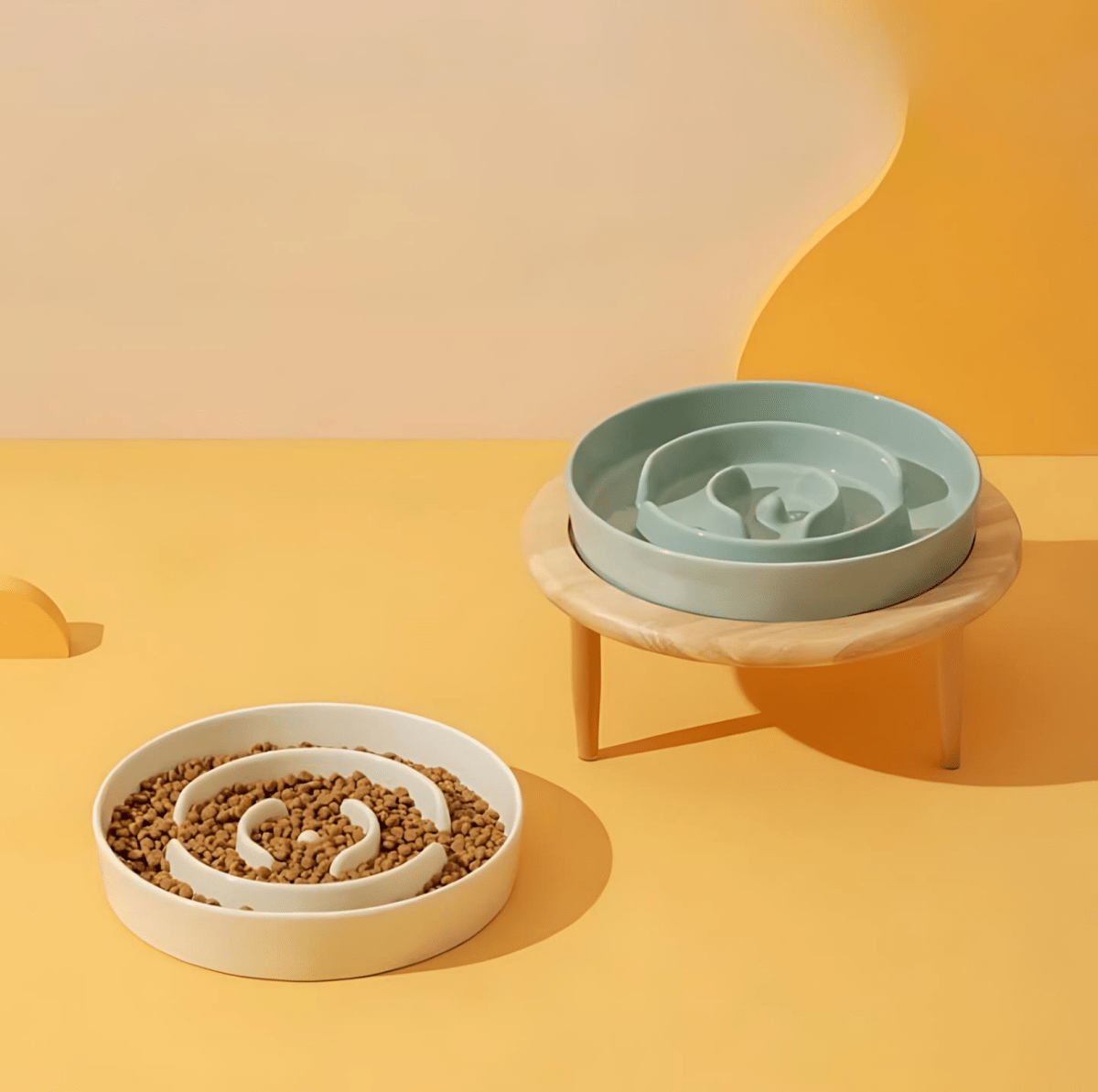 WhiskerNest Slow Feeder Bowl — Labyrinth Layout Design