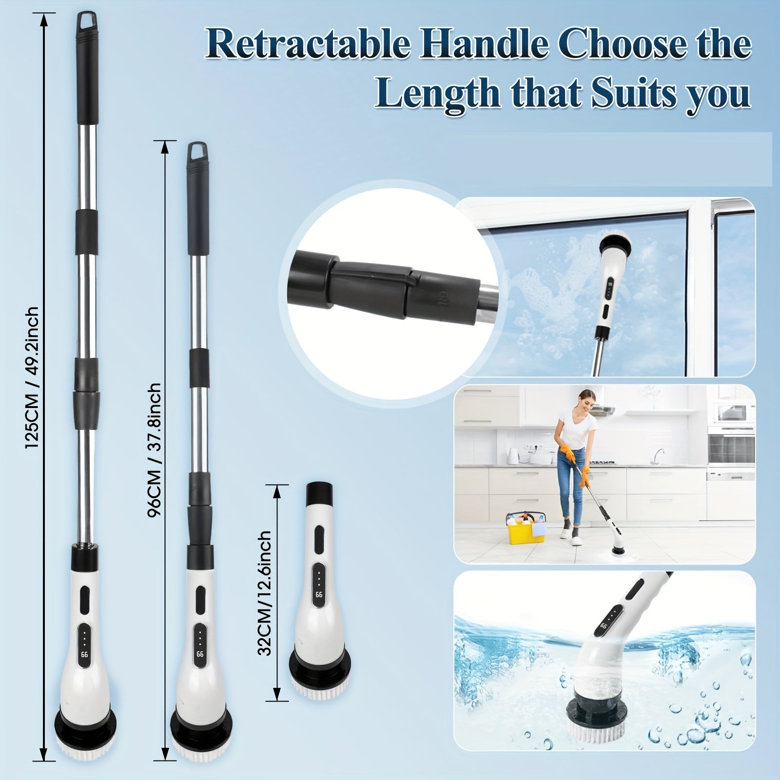 9-in-1 Multifunctional Electric Cleaning Brush Set for Home & Car - Euroselle
