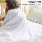 Lightweight Waffle Throw Blanket for Cozy All-Season Comfort - Euroselle