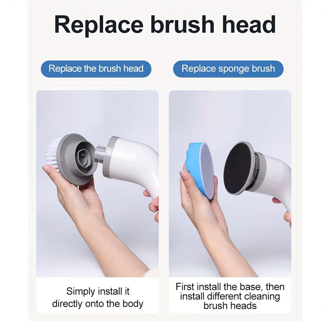 9-in-1 Multifunctional Electric Cleaning Brush Set for Home & Car - Euroselle