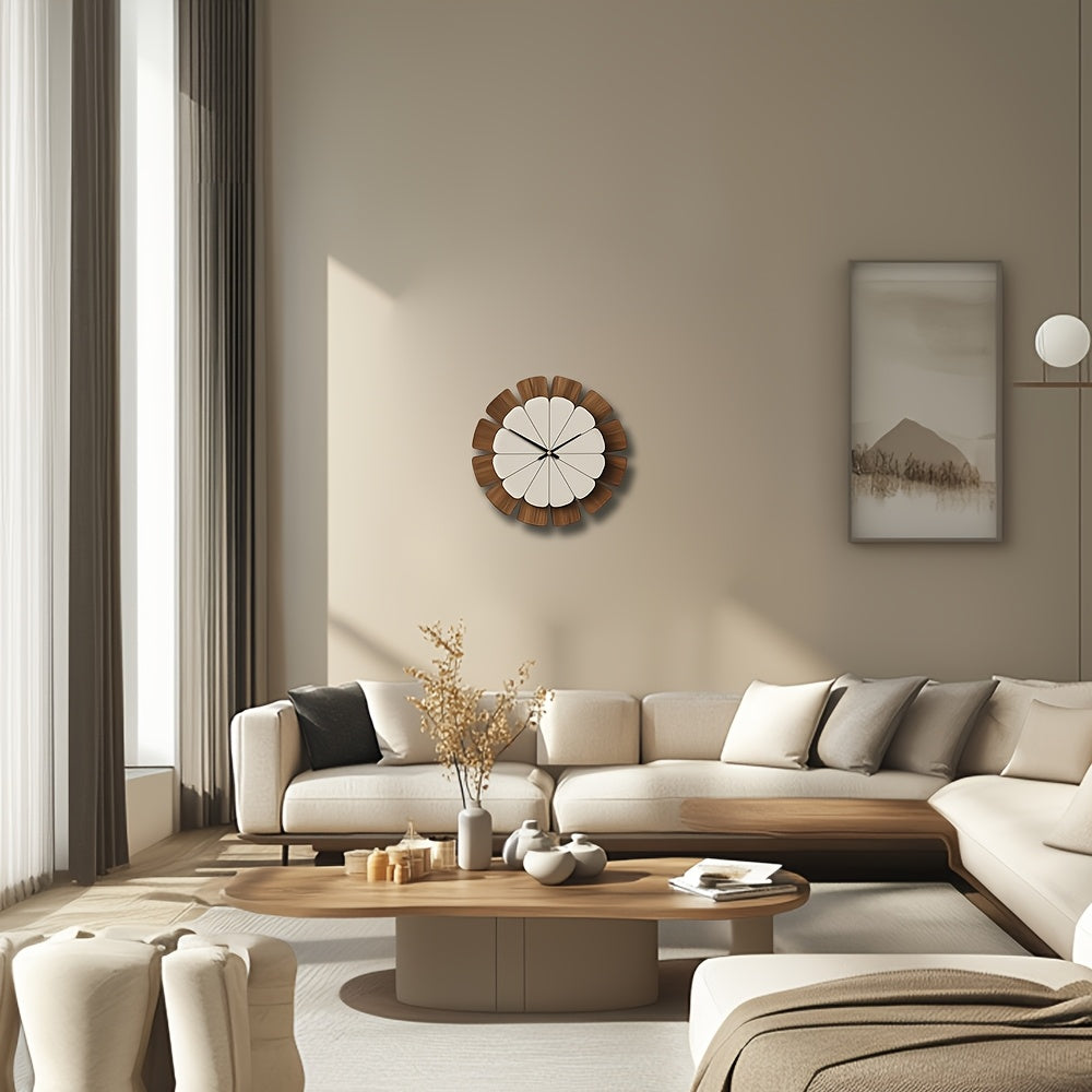 Decorative Silent Wooden Wall Clock - Euroselle