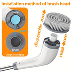 Rechargeable Electric Spin Scrubber with Detachable Handle - Euroselle