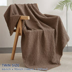 Lightweight Waffle Throw Blanket for Cozy All-Season Comfort - Euroselle