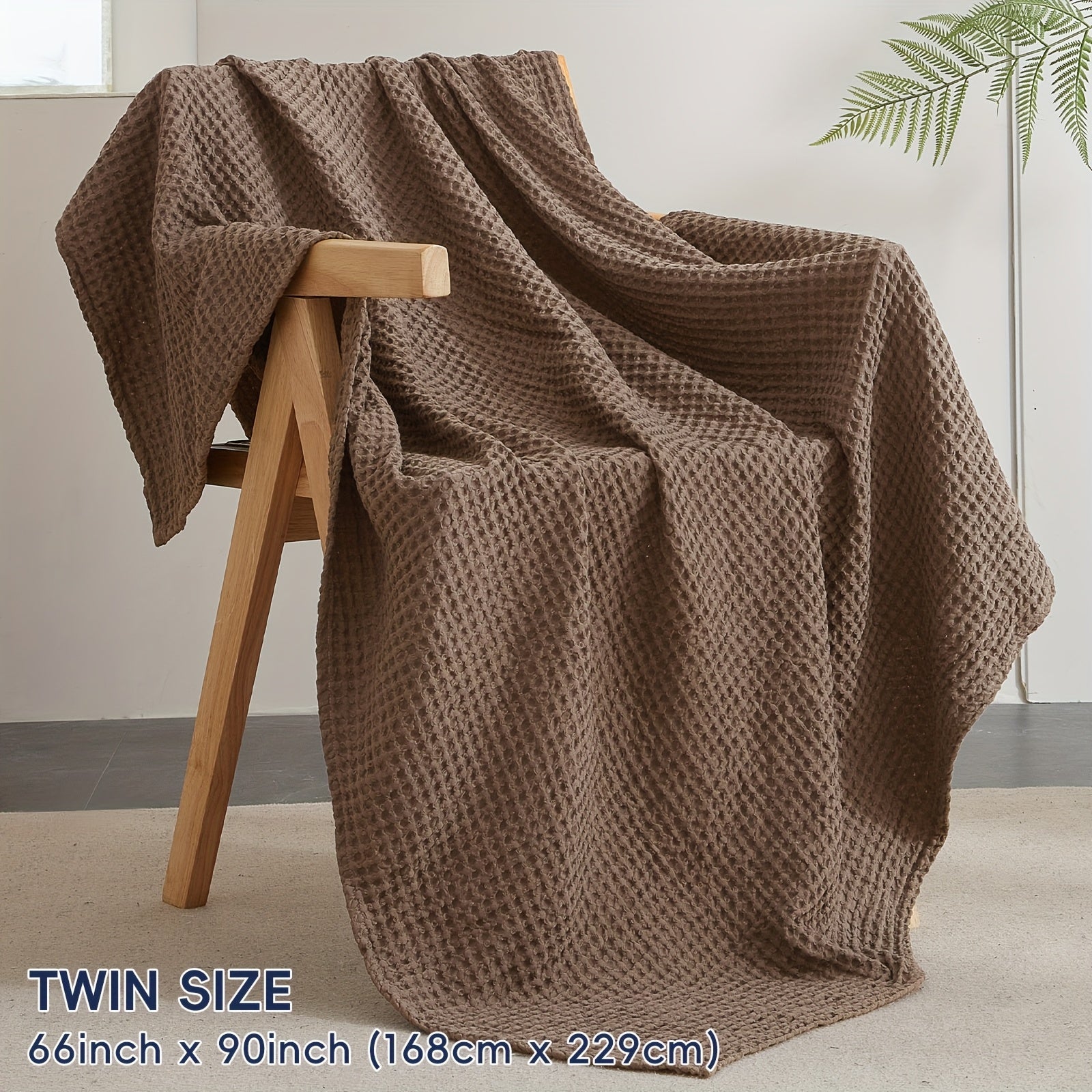 Lightweight Waffle Throw Blanket for Cozy All-Season Comfort - Euroselle