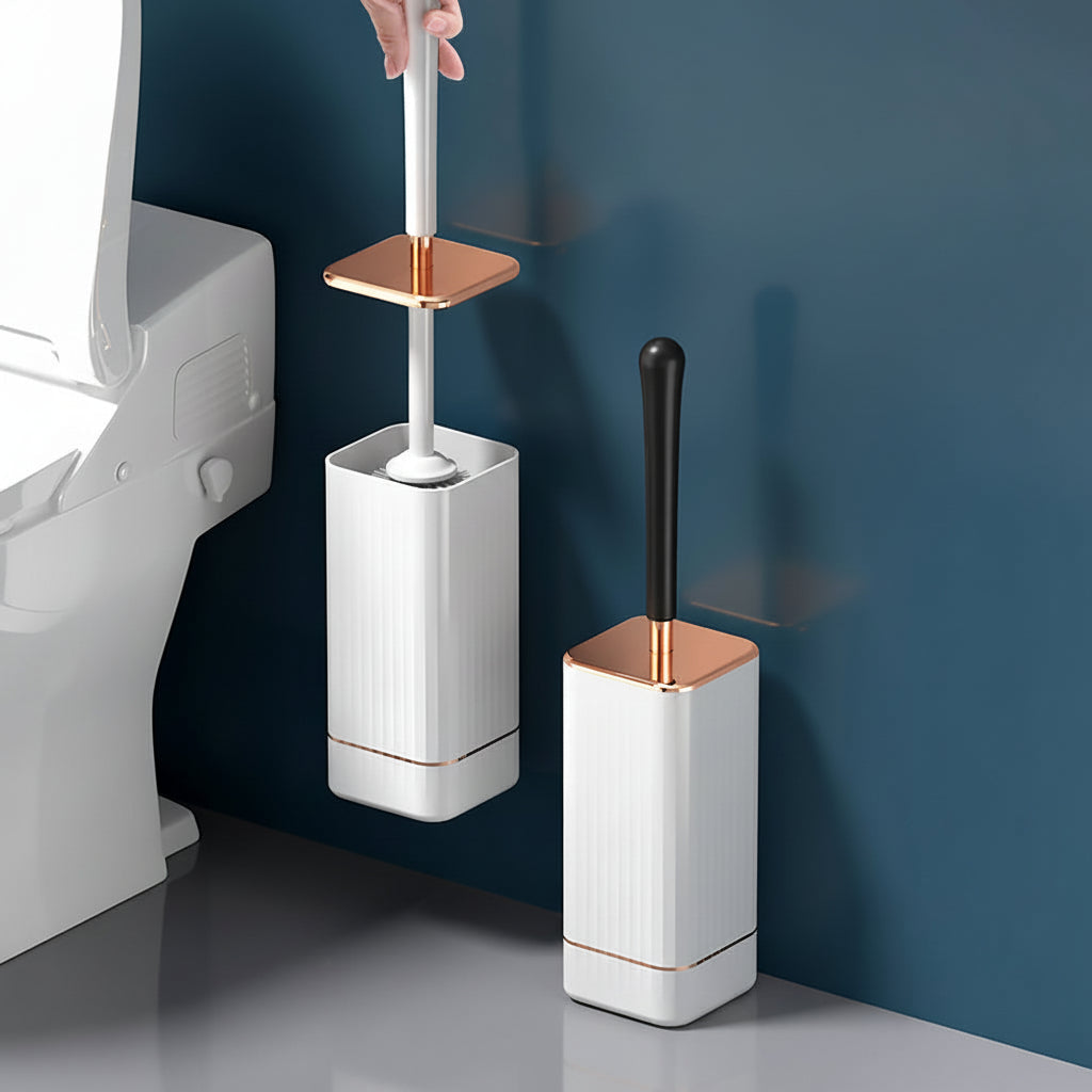 Moderne Badezimmer-Reinigungsbürste mit robustem Halter - Euroselle