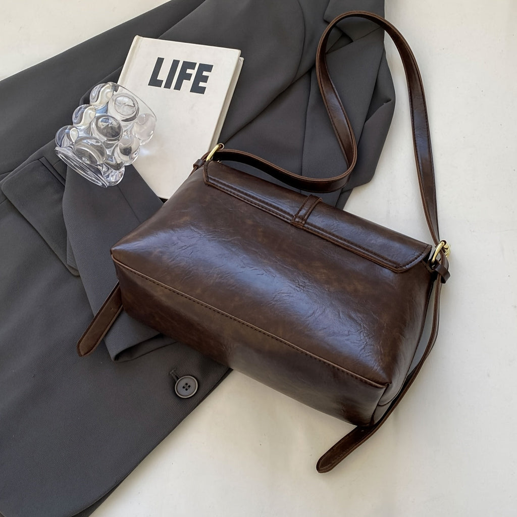 Stylish Casual Flap Bag for University & Party - Euroselle