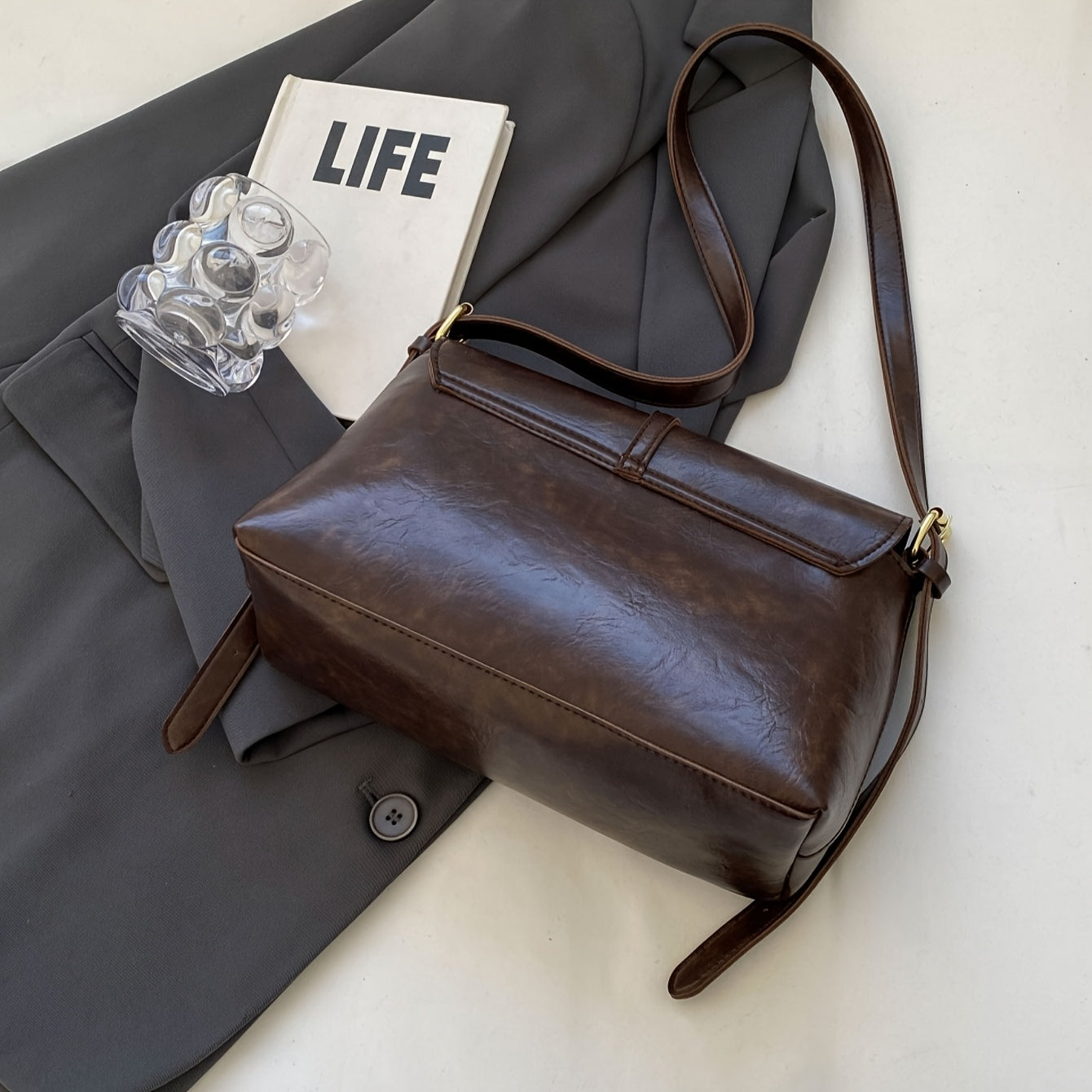 Stylish Casual Flap Bag for University & Party - Euroselle