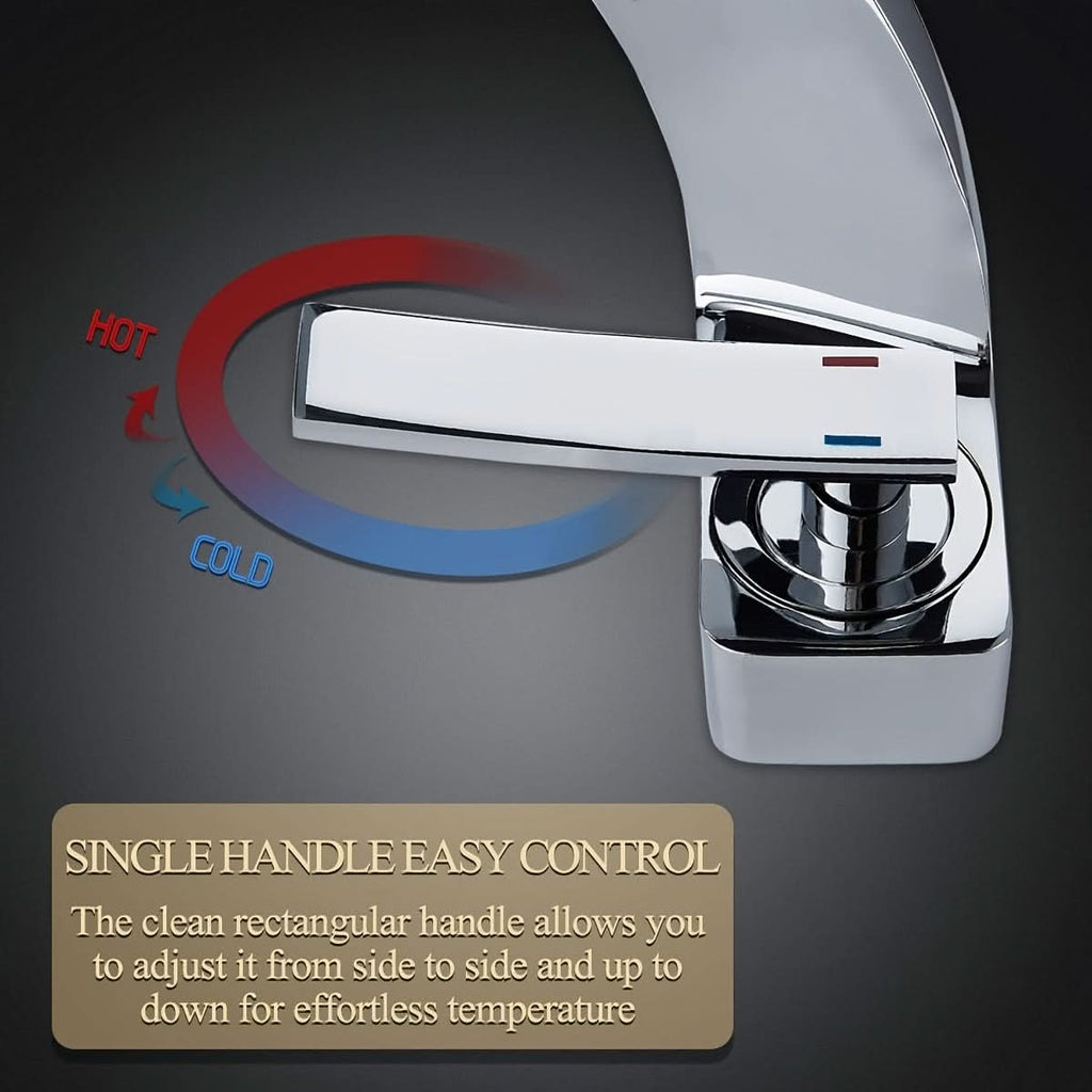 Robinet de lavabo cascade en acier inoxydable 304 — Mitigeur monotrou