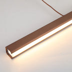 Novare | Modern Linear Metal LED Pendant Light in Black and Brown