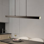 Novare | Modern Linear Metal LED Pendant Light in Black and Brown