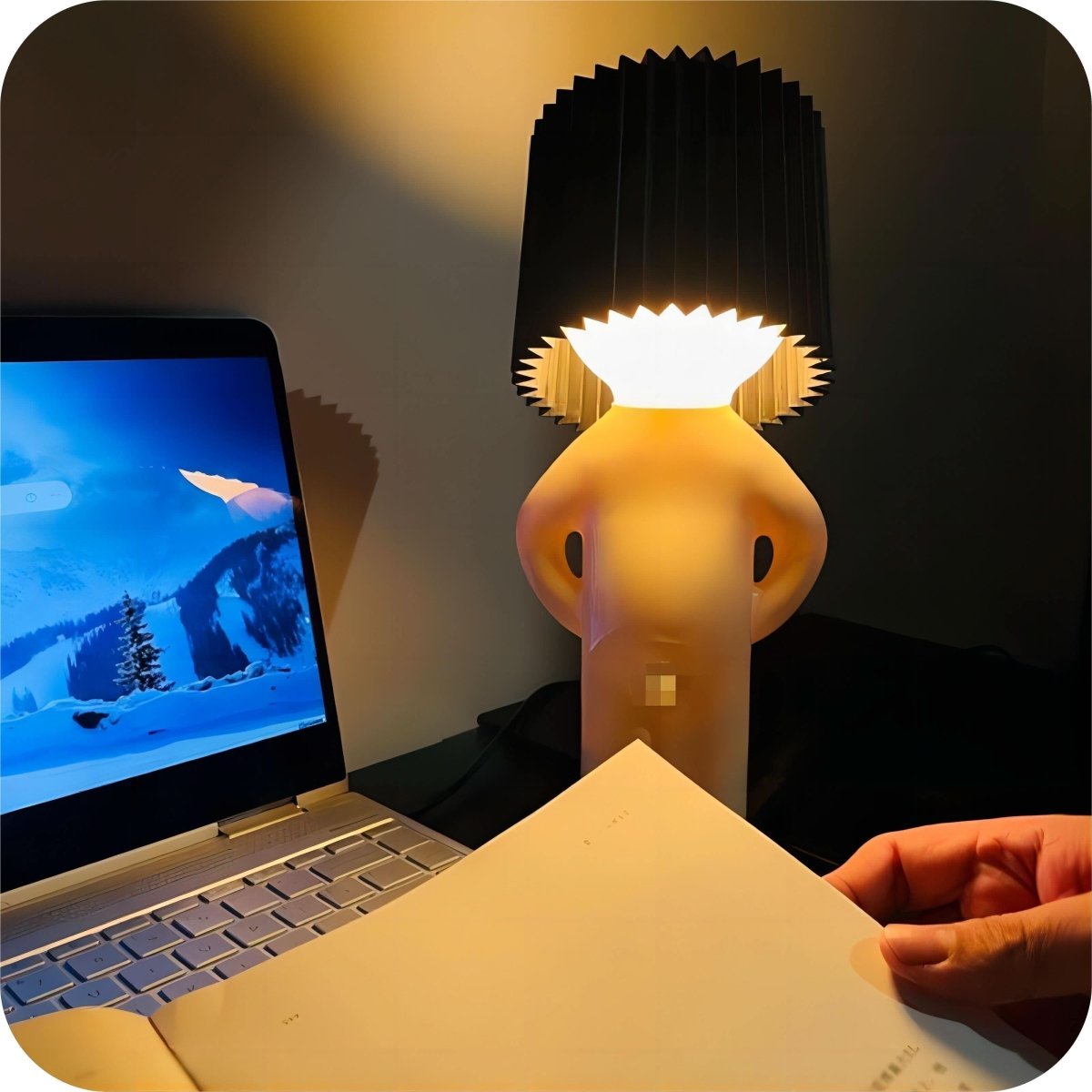 GiggleGlow LED-lampa — varmt vitt sken, låg energiförbrukning