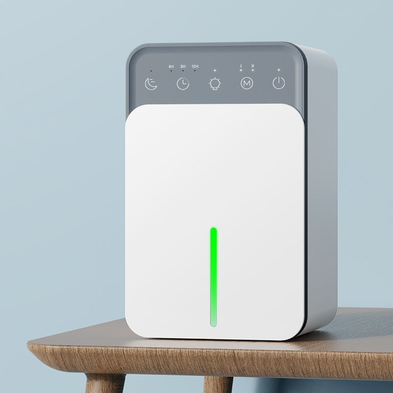 Kompaktní elektrický odvlhčovač — 12 oz, časovač, noční světlo, automatický režim