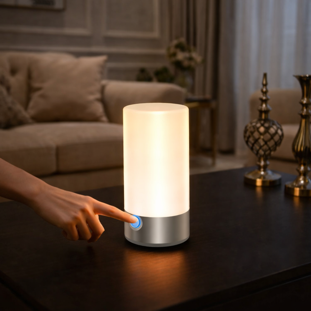 Bedside Lamp LED 5W 3000K Touch Dimmable Plastic Metal Indoor Lighting | Euroselle