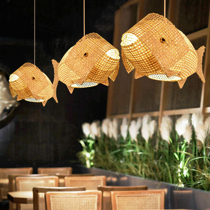 KaoriBeam | Asian-Style Wood Pendant Lamp