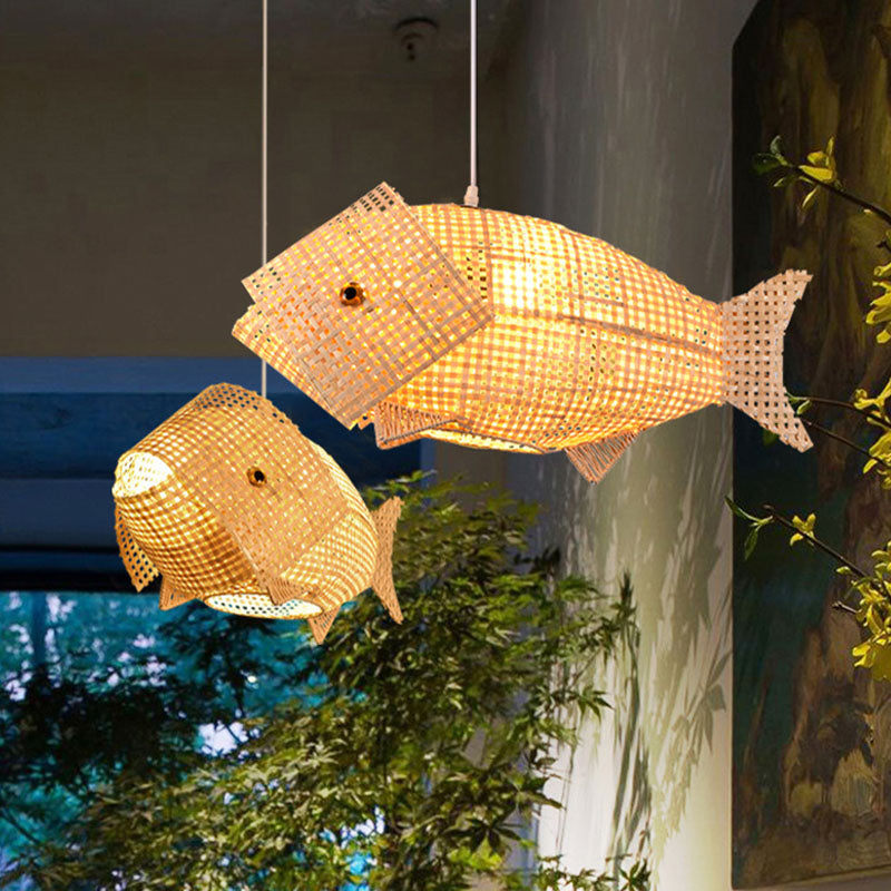 KaoriBeam | Asian-Style Wood Pendant Lamp