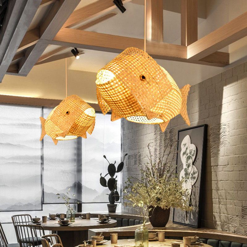 KaoriBeam | Asian-Style Wood Pendant Lamp
