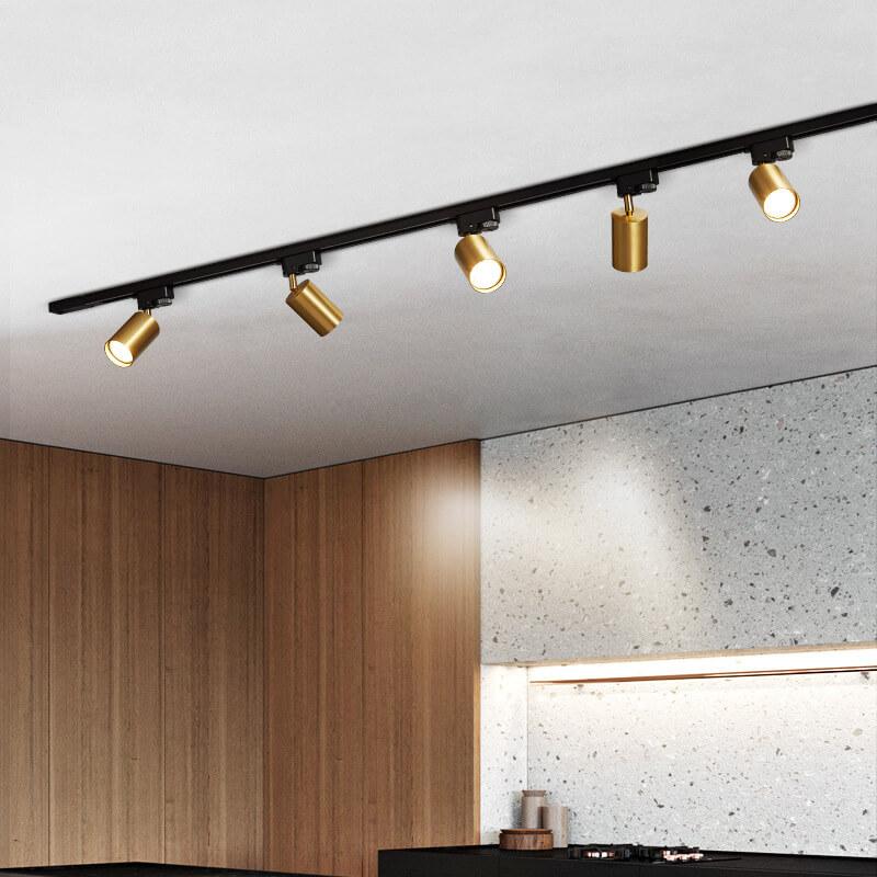 3 头可调 LED 轨道灯 - 定向金属轨道灯具