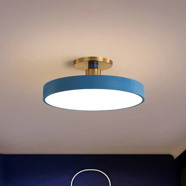 24-Inch Gold LED Round Acrylic Flush Mount Ceiling Light
