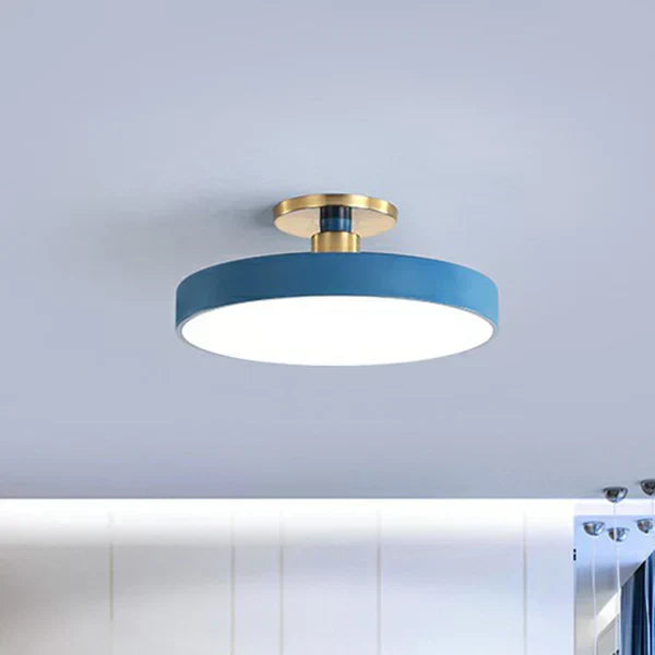 24-Inch Gold LED Round Acrylic Flush Mount Ceiling Light