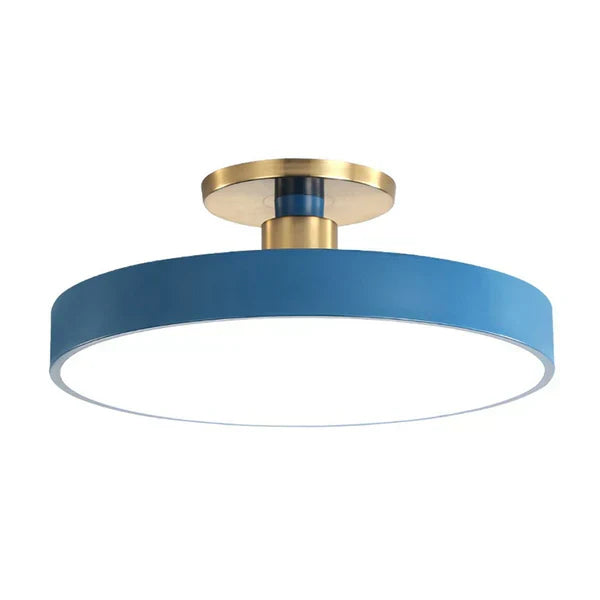 24-Inch Gold LED Round Acrylic Flush Mount Ceiling Light