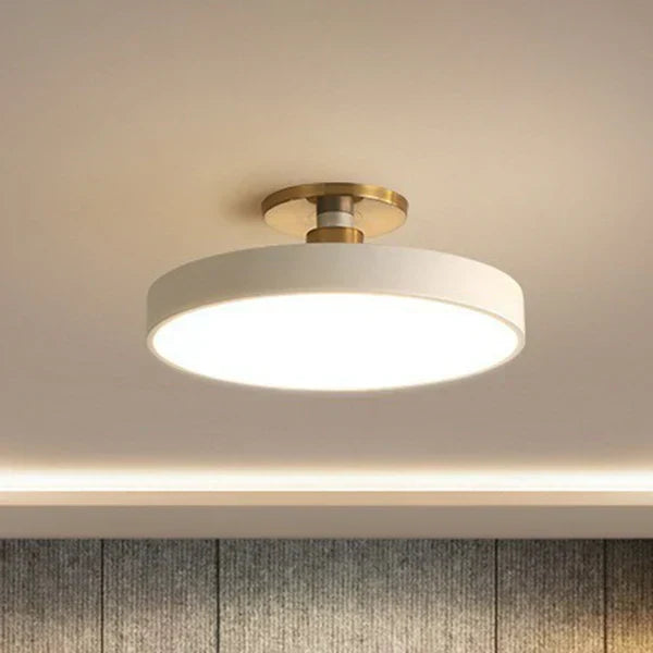 24-Inch Gold LED Round Acrylic Flush Mount Ceiling Light