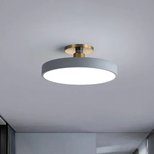 24-Inch Gold LED Round Acrylic Flush Mount Ceiling Light