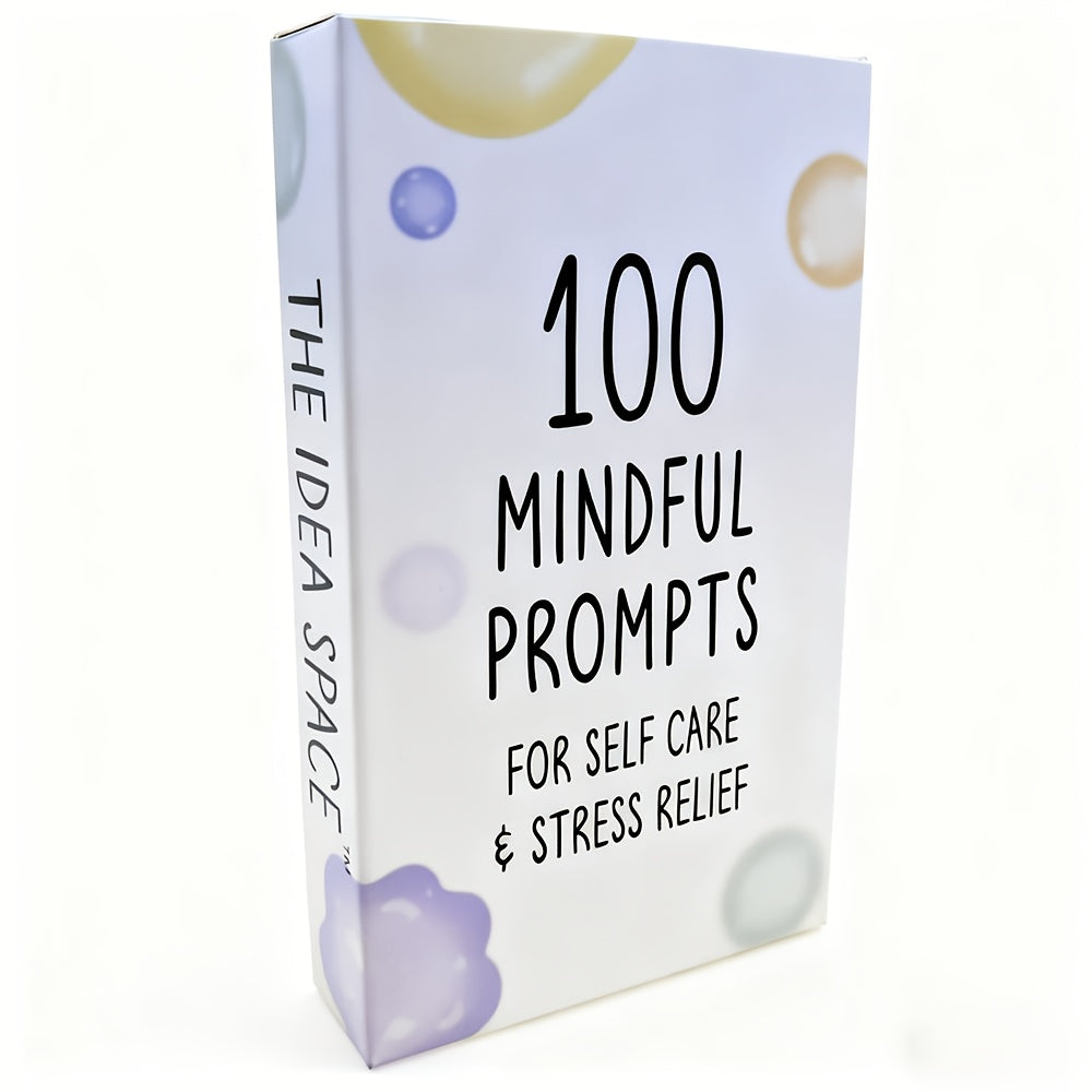 100 Mindful Prompt Cards for Self-Care & Stress Relief - Euroselle