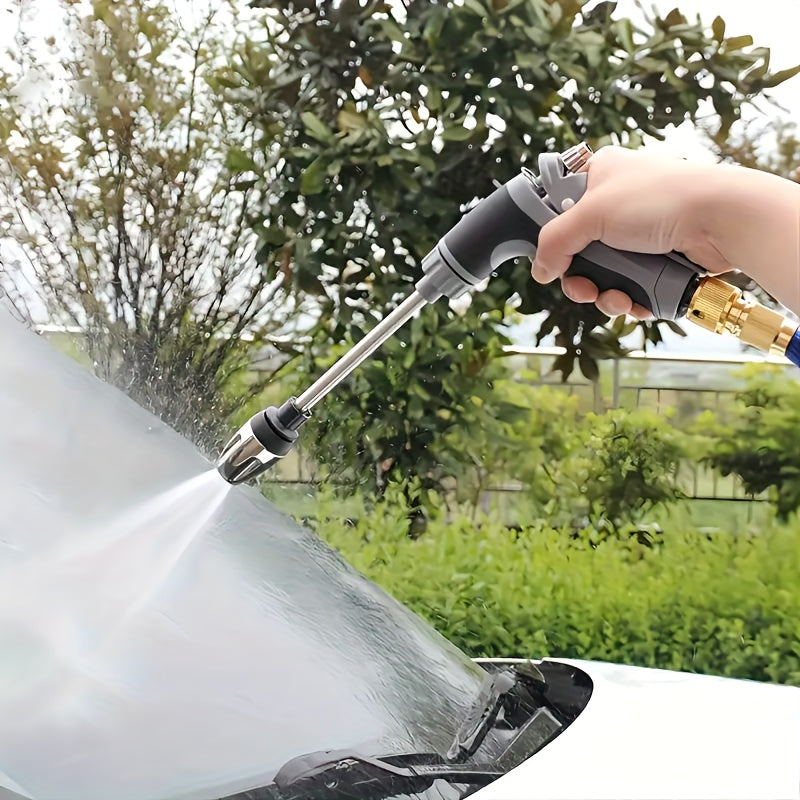 High-Pressure Garden Water Gun with Foam Cannon and Long Handle Sprayer - Euroselle