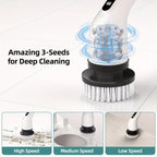 9-in-1 Multifunctional Electric Cleaning Brush Set for Home & Car - Euroselle