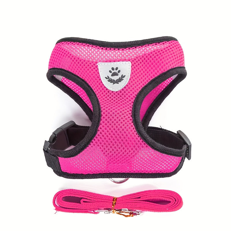 Reflective Pet Vest with Leash for Dogs and Cats - Euroselle