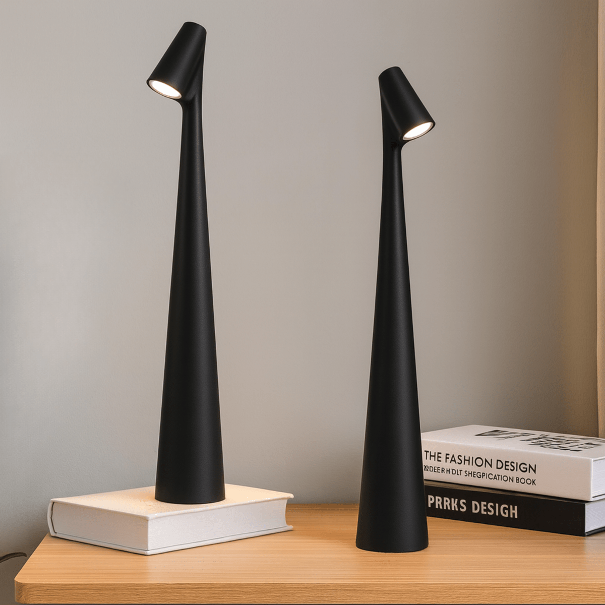 Stylish Rechargeable Metal Table Lamp — Cord-Free LED Warm Light
