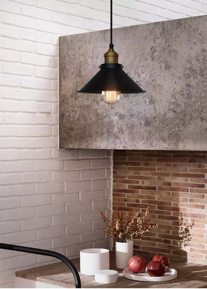 Rivelle Brass Cone Pendant Light