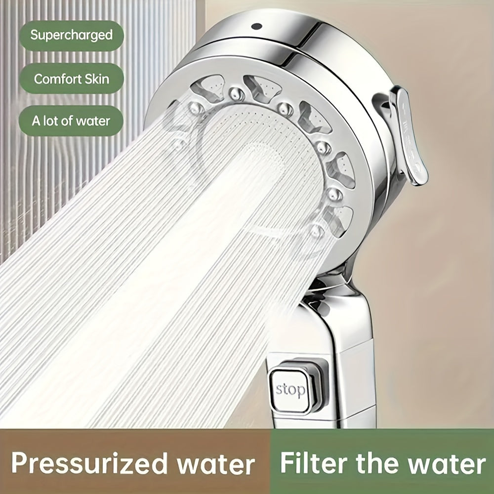 Modern Square Rainfall Shower System with Powerful Massage Spray - Euroselle
