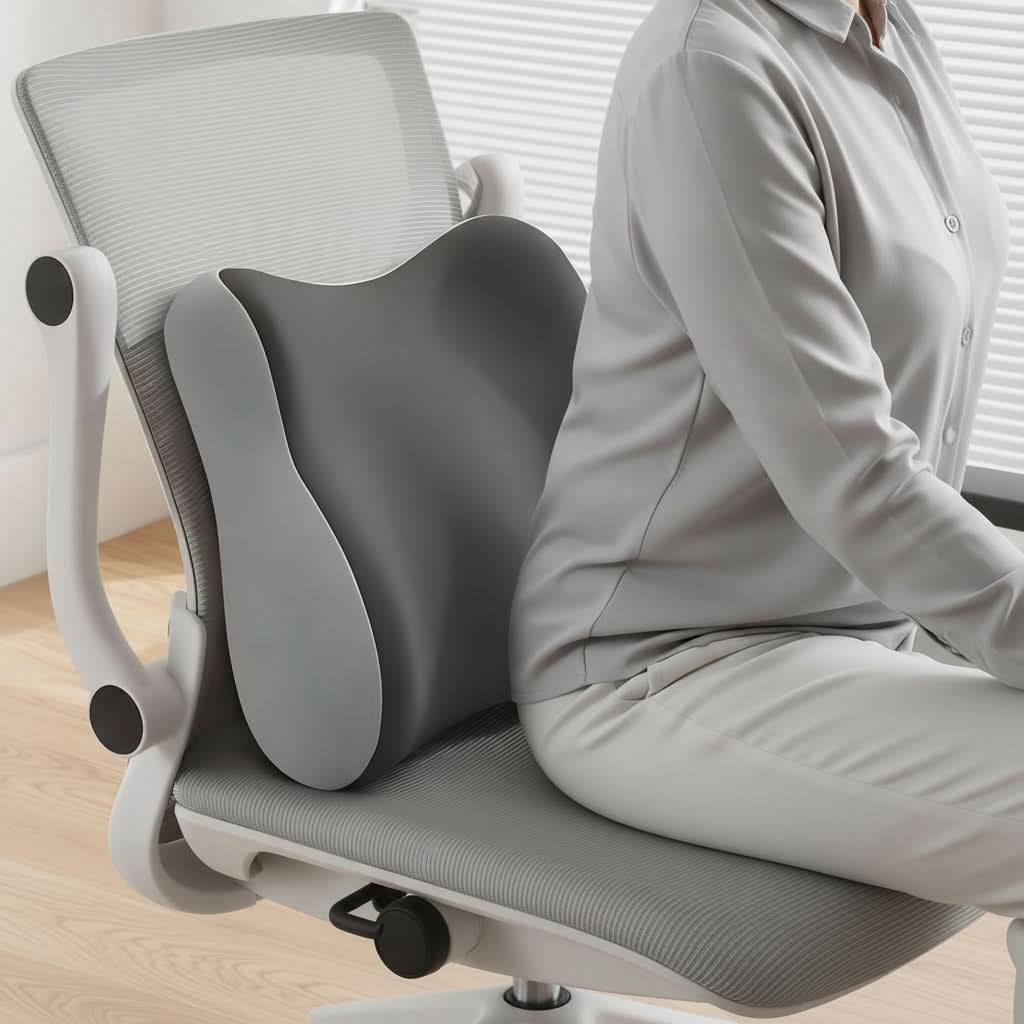 Memory Foam Lower Back Cushion — Ergonomic Posture Support Pad