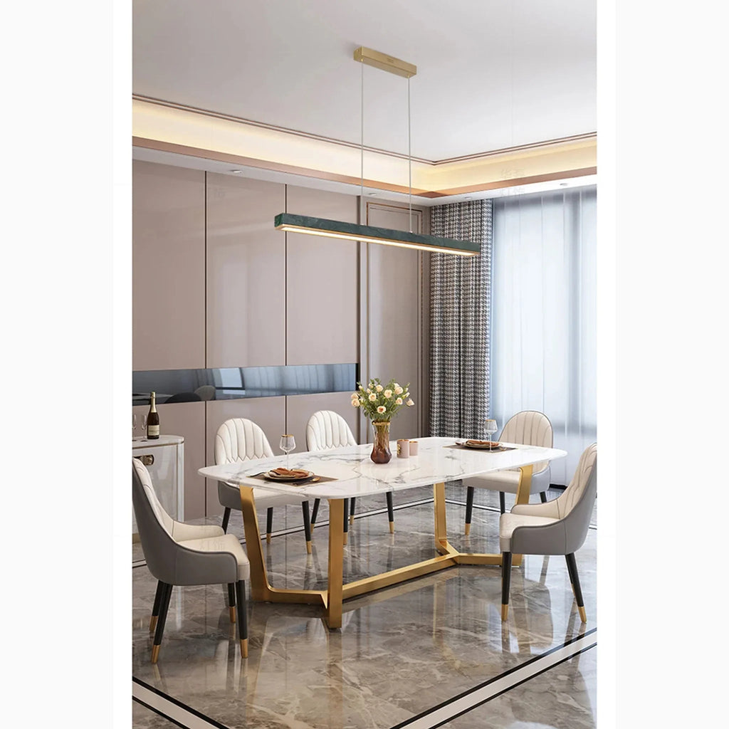 Liora Modern Pendant Light With Marble Accents For Dining