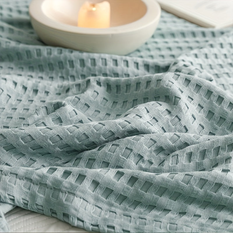 Waffle Weave Cotton Quilt Blanket - Euroselle