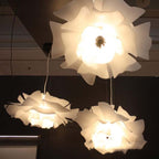 Bella Modern Design Pendant Lamp Flower White Acrylic Living Room Bedroom