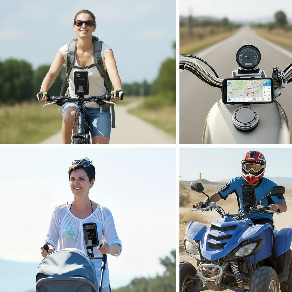 Telescopic Magnetic Bike & E-Bike Phone Holder ABS Design - Euroselle