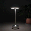 Dobíjecí kovová LED stolní lampa IP66 — dotykové ovládání, 4 úrovně