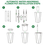 Self-Watering Planter Set with Wheels - Euroselle