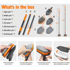 Detachable Bathroom Brush with Dual Bristles, Ideal for Floor & Tile Cleaning - Euroselle