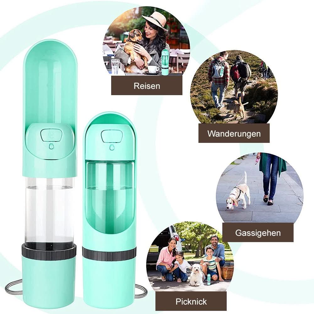 Gourde de voyage 2-en-1 pour animaux TrailMate — Gamelle intégrée pour nourriture et eau